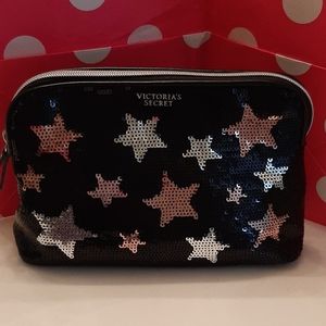 Victoria's secret sequin make up bag stars